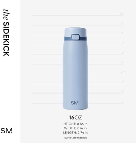 Simple Modern Ceramic Lined Insulated Coffee Tumbler | 16oz, Blue - Image 6