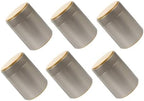 6pcs Large Airtight Tea Tin Canisters with Lid, round Metal Food Storage Containers for Loose Leaf Tea, Kitchen Pantry Sealed Jars for Coffee and Sugar by Unknown