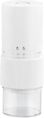 Portable Burr Coffee Grinder, Small Electric Coffee Grinder with 35 Settings, USB Rechargeable Cordless Mini Coffee Bean Grinder with Conical Ceramic Burr for Travel (WHITE) by LOTTEDS