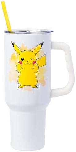 Silver Buffalo Pokémon Pikachu, Stainless Steel Tumbler, 40oz - Image 2