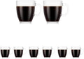 Bodum 12oz Bistro Coffee Mug Single-Wall Tempered Glass, 8 Pack, Clear by Bodum