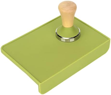 Wood Coffee Tamper Set with Silicone Mat and Stainless Steel Base for Home Baristas 570g 8.5x6.0in (51mm / 2.01in Tamper) - Image 4