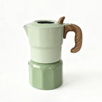 6 Cup Moka Pot, 10 oz Aluminum Stovetop Espresso Maker, Retro Two Tone by Unknown