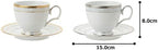 Noritake P91988/4335-6 Cup & Saucer (Pair Set) (Coffee Tea), 8.8 fl oz (250 cc), Hampshire Gold & Platinum, 2 Guests, Gold, Silver, Fine Porcelain - Image 7