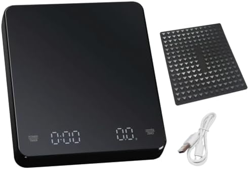 Coffee Scale 0.1G High Precision with Timer, Rechargeable Scale, Digital Scale for Pour Over, 5.9 X 5.1 X 0.89 in by Unknown