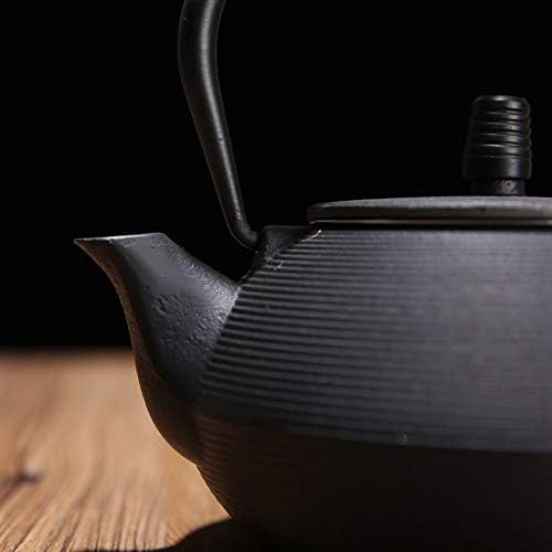 Classic tea kettle, Cast Iron Teapot,Japanese Style Tetsubin Tea Kettle Set, Cast Iron Teapot with Stainless Steel Infuser, Black 900ml - Image 6