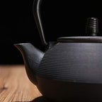 Classic tea kettle, Cast Iron Teapot,Japanese Style Tetsubin Tea Kettle Set, Cast Iron Teapot with Stainless Steel Infuser, Black 900ml - Image 6