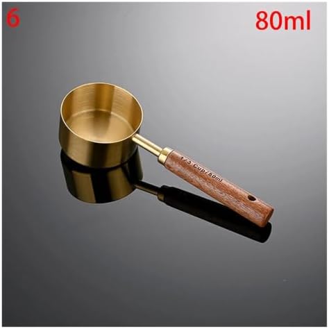 Wooden Handle Stainless Steel Coffee Measuring Spoon, 1/4Pcs - Image 2