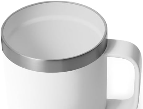 YETI Rambler 10 oz Ceramic Lined Stackable Mug, Vacuum Insulated, Stainless Steel with MagSlider Lid, White - Image 5