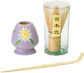 4Pcs/set matcha blender set bamboo tea matcha brush tea set matcha bowl with matcha tool set purple by POWLAB