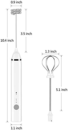Stainless Steel Motor Milk Frother - Handheld Frother Whisk, Milk Foamer Frother, Mini Blender and Electric Mixer for Coffee, Frappe, Latte, Matcha (Color : Black) - Image 5