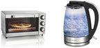 Hamilton Beach 4-Slice Toaster Oven & 1.7L Glass Electric Kettle w/Auto Shutoff, Boil Dry Protection by Unknown