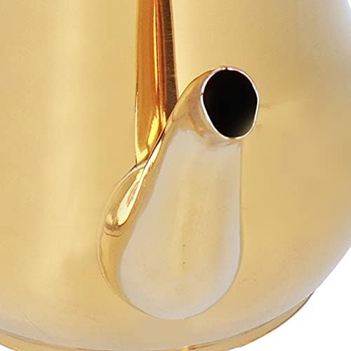 Stainless Steel Tea Pot with Filter, Rust Proof Durable Oil Strainer Pot 500ml Premium Gooseneck Kettle for Hotels Restaurants (Gold) - Image 4
