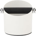 Small Coffee Knock Box, Espresso Knock Box Coffee Grounds Container, Carbon Steel Espresso Knock Box for Household (White) by MUNEFE