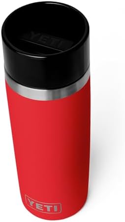 YETI Rambler 16 oz Travel Bottle, Stainless Steel, Vacuum Insulated with Leakproof Commuter Cap, Rescue Red by YETI