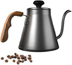 LEIYTFE 1200ML Coffee Kettle with Lid,Stainless Steel Hand Drip Coffee Pot,Tea Pot Gooseneck Kettle Stovetop Stainless Steel Kettle Pour Over for Brewing Tea Coffee (Color : Grey) by LEIYTFE