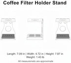 Pour Over Dripper Stand, Bamboo and Rosewood Base with Stainless Steel Ring for Mug Brewing - Image 7