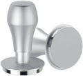 Normcore 58.5mm Coffee Tamper V4.1 with Click Sound Feedback, Espresso Barista Hand Tamper, Spring Loaded Tamper With Flat Base, Anodized Aluminum Handle, Compatible with 58mm Espresso Machine, Silver by NORMCORECOFFEETOOLS
