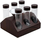 Glass Coffee Bean Cellar Tubes with Stainless Steel Stand - Image 4