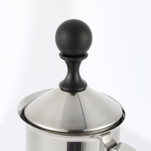 Manual Milk Frother Cup 600ml Stainless Steel Hand Pump - Image 2