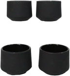 Ebros Gift Pack Of 4 Japanese Traditional Tetsubin Style Textured Surface Cast Iron Tea Cups Teacups Drinkware Tea Service Far East Decorative Accent (Black Modern Kokuyo) - Image 5
