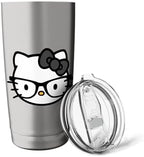 Hello Kitty Nerd Glasses Black Stainless Steel Insulated Tumbler - Image 5