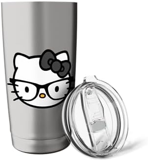 Hello Kitty Nerd Glasses Black Stainless Steel Insulated Tumbler - Image 5
