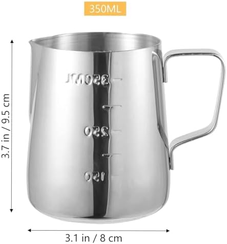 350ml Milk Frothing Pitcher,Stainless Steel Cup, Steaming Espresso Coffee Latte Frother Barista Tools Creamy Foam - Image 2