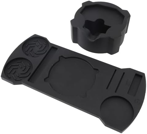 Coffee Tamping Station, Silicone Storage Mat with Large Space for 51mm 53mm 58mm Handle, Distributor Tamper Stand for Barista and Home Coffee Enthusiasts by Unknown