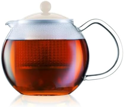 Bodum Assam Tea Press with Glass Handle and Coloured Plastic Lid, 0.5 L (17 oz) - Black by Bodum