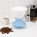 MAVIS LAVEN Ceramic Coffee Dripper, Heat Proof Portable Manual Brew Maker with Immersion Style Filtering System, for Home and Office Use (Blue) - Image 4