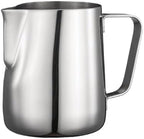 2 Pcs 350-1000ml Stainless Steel Milk Jug Frothing Pitcher Latte Espresso Coffee Jug Milk Frother Cream Cup(600ml) by Unknown