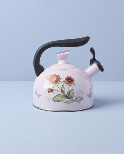 Lenox 897923 Butterfly Meadow Colors Tea Kettle, 2.6 Quarts, Pink - Image 5