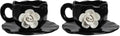 Cute Ceramic Coffee Cups, Unique Fancy Tea Cups with Saucer, 11OZ for Cappuccino Latte Milk (Pack of 2) by Unknown