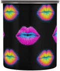 Colorful Fluorescent Neon Lips Designed Lid Storage Containers Stainless Steel Containers For Pantry Stackable Push Button Dry Food Canisters by Unknown