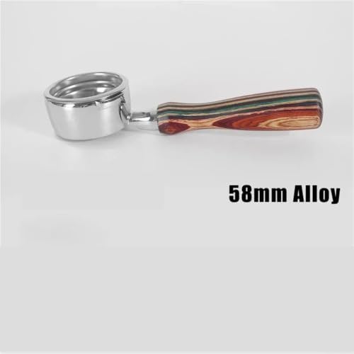 58mm Filter,Compatible With GAGGIA,Coffee Machine Bottomless Coffee Portafilter Home Espresso Solid Wood Handle Barista Tool filter basket(58mm-E) - Image 2