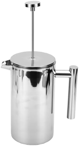 French Press Coffee Maker 1000ml Double Wall Stainless Steel - Image 2