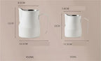 Milk Frother Cup Stainless Steel 304 Stainless Steel Milk Frothing Pitcher 350ml 450ml With Scale Espresso Latte Barista Tool Coffee Shop Home Use(White-450ml) - Image 2