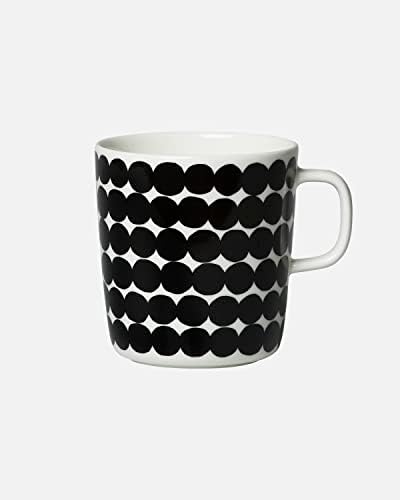 MARIMEKKO Oiva Rsymatto Dish Set - Includes: 2 Plates (8") & 2 Mugs (8.8oz) - Iconic Black & White Stoneware Set for Refining Your Kitchen Decor - Image 3