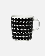 MARIMEKKO Oiva Rsymatto Dish Set - Includes: 2 Plates (8") & 2 Mugs (8.8oz) - Iconic Black & White Stoneware Set for Refining Your Kitchen Decor - Image 3