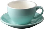 Ceramic Cappuccino Cup and Saucer Set, 8oz Thickened Latte Mug for Coffee Art, Professional Barista Style Drinkware for Home Office Cafe - 250ml (Sky Blue) by Unknown