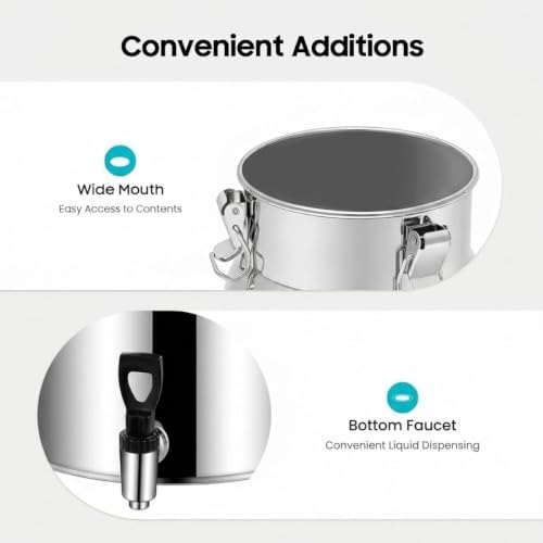 Stainless Steel Milk Can Milk Bucket, Wine Pail Bucket with Spigot - Image 6