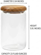 4-Pack 680ml Wide Mouth Mason Jars with Acacia Lids & Wood Spoons - Image 3