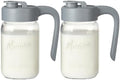 Mason Jar Pitcher, 2 pcs 32 oz (1 quart), Glass Pitcher with Lid by spreccio