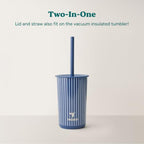 REDUCE Aspen - 20oz Vacuum Insulated Glass Tumbler - Extra Wide Straw & Lid - Image 4