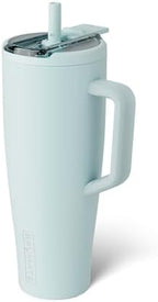 BrüMate Era Flip 40oz Tumbler with 100% Leakproof Covered Straw Lid | Hygienic Covered Straw | Insulated Stainless Steel Water Bottle with Handle | Cup Holder Friendly | BPA-Free (Blue Agave) by Br%C3%BCMate