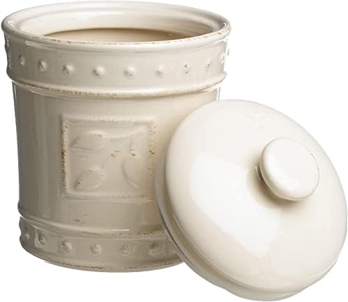 Signature Housewares Sorrento Set of 3 Ivory 36oz, 48oz, 80oz Canisters, 7701 - Image 2