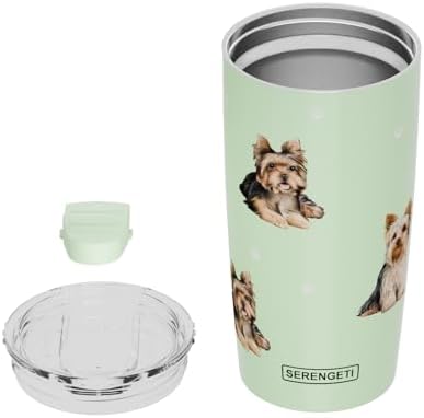 SERENGETI Yorkie 20 Oz. Stainless Steel, Vacuum Insulated Tumbler with Spill Proof Lid - 3D Print - Insulated Travel mug for Hot or Cold Drinks (Yorkie Tumbler) - Image 4