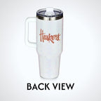 The Memory Company Officially Licensed 40oz White Bling Game Day Tumbler, University of Nebraska, Lincoln - Image 6