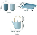 Water Pitcher Water Set Household Water Cup Set Living Room Tea Cup Simple with Tray 6 Pack Water Jug - Image 2